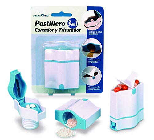 Mediflower Pastillero 3 en 1 Pastillero, Cortador, Triturador 50 g