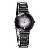 Hswt Armbanduhren Damen Damenmode Uhr Quarzuhr für Frauen Edelstahlband Wasserdicht Diamant Diamant Spiegelzifferblatt Ultradünn Weibliche Uhr,D
