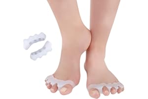 ADOLCALE GLOBAL SPAIN AGS AGS Separador Dedos del Pie (2und.) Corrector de JUANETES Gel de Silicona Suave | Alivia el Dolor y Corrige la Forma | Cómodos para Yoga, relajar y estirar