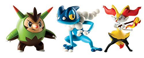 Pokemon - Pack of 3 figures - Quilledin, Frogadier, Braixen (Bizak 30698524)