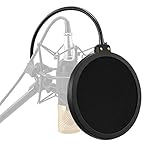 ♫ Zwei-Bildschirme Pop-Filter - Mit dem Zwei-Bildschirme Pop-Filter können Sie das lästige Knallen von 