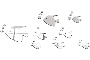 Fengyuanhong Removable Sea Fish Bubble Wall Sticker 3D Mirror Stickers Mural DIY Decal Home Decor LinXiuFusdsd