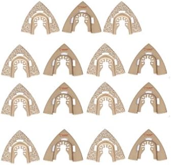 Harpow 15pcs Brazed Carbide Triangular Grinding Rasp Blades,oscillating Blades,Multitool Blades,Power Tool Saw Blades,fits Fein Bosch Craftsman Rockwell Einhell Westfalia Ferm Pro-Line Matrix Tools
