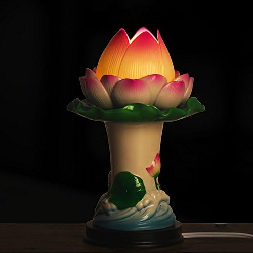 Led electronic ceramic lotus lamp buddha before the lamps candle holder candlestick -A