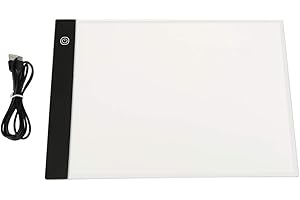 XDAILUYYDS Plaque lumineuse LED A3 Light Pad, dessin avec câble USB, luminosité réglable pour peinture au diamant, art, dessin, tatouage, dessin (A3)