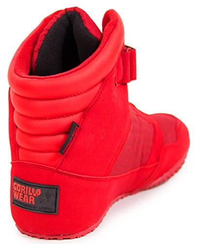 Gorilla Wear Bodybuilding Schuhe High Tops Schwarz und Rot - 6