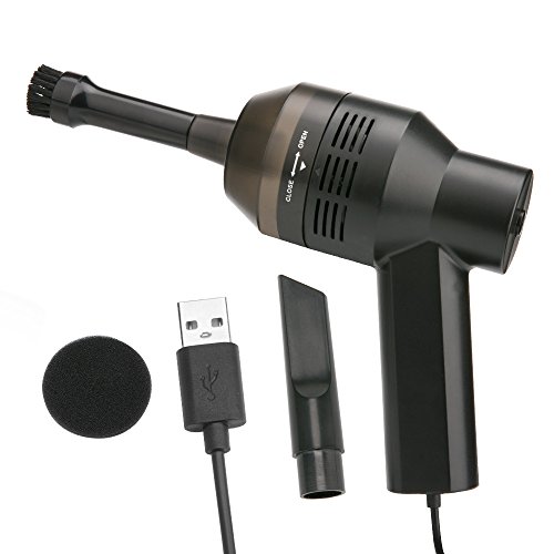 [Aspirador USB] Aimego Mini Portátil Aspirador USB Para Teclado para Computadora Portátil ,Notebook ,PC , TV Satellite Cajas, DVD, Negro
