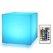 Produktbild 30cm LED Würfel Licht mit Fernbedienung, Wasserdichter Farbwechsel Sitzwürfel, Batteriebetriebene, Justierbare RGB Farben und Dimmbare Nachtlicht zum Wohnzimmer, MEHRWEG