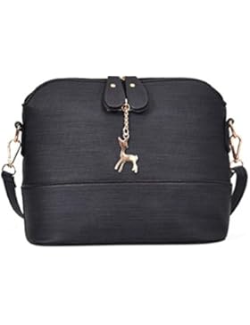 Damen Schultertasche, VJGOAL Neue Frauen Mädchen Messenger Bags Vintage Kleine Shell Leder Handtasche Casual Kleine...