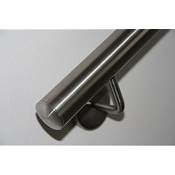 Edelstahl Handlauf V2A 33,7mm 240K geschliffen Wandhandlauf mit leicht ...