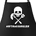 Grill-Schürze Auftragsgriller für Männer mit Spruch Moonworks® schwarz unisize