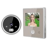 Sonnette vidéo 3in Vision Nocturne, caméra de visionneuse de Porte HD sans Fil 160 ° Grand Angle 3X Zoom Support Système d'Accès Photo/Vidéo Interphone