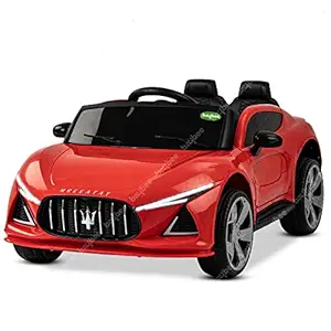 GoodLuck Baybee Electric Ride on Car for Kids with Rechargeable Battery,Music,Lights Baby Toy Car with R/C Jeep Racing Car| Battery Operated Ride on Motor Car for Kids (Matzo Red)