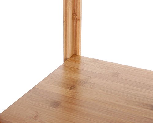 Regal Narita, Badregal Standregal Badschrank mit Staufach, Bambus 170x38x30cm - 5