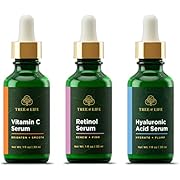 Anti-Aging-Serum 3er-Pack für das Gesicht - Vitamin C Serum, Retinol Serum, Hyaluronsäure Serum - Face Serum Voll Regimen (3 Ounce)