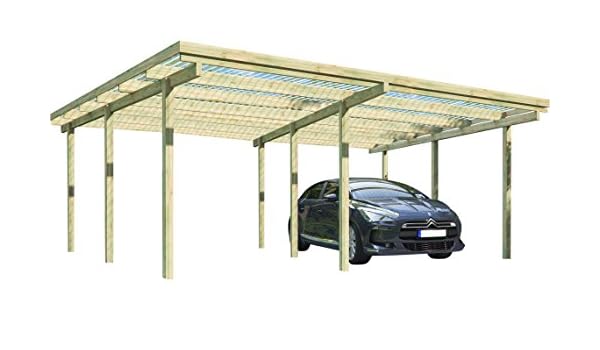 Carport Elbe 1 Einzelcarport 3 04 X 5 10 M Flachdach Garage Unterstand Holz