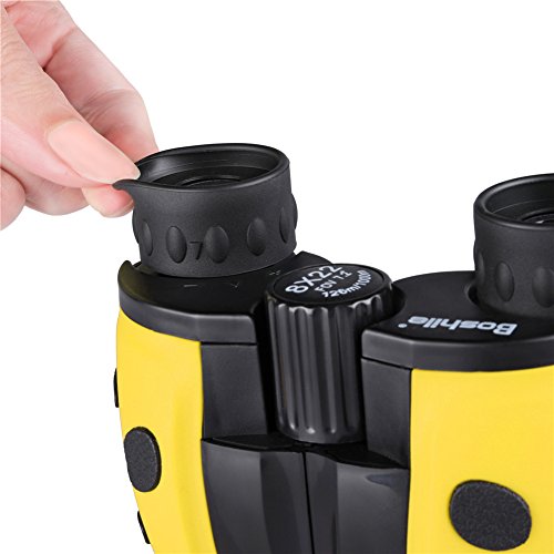 Kids Binoculars Compact Mini Binoculars for Children, Rubber 8x22 Adjustable Lightweight Binoculars Telescope Toy, Children Educational Toys for Bird Watching, Outdoors, Climbing, Mankn Boshile Series