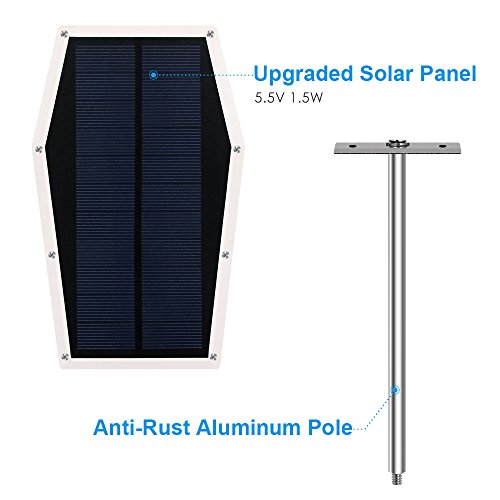 InnoGear 36 LED Solarleuchten Solar Licht Sicherheitslicht Dachrinne Lampe Bewegung aktiviert Sensor Sicherheitsbeleuchtung Außenwandleuchten Außenlampen Aussenleuchten,2pcs - 5
