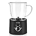 Produktbild KYG Milchaufschäumer, Erwärmen (Bis zu 500 ml), Aufschäumen (Bis zu 250 ml), 600W Automatischer Milk Frother für kalte und warme Aufschäumen mit Abschaltfunktion edelstahl/schwarz MEHRWEG
