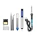Produktbild KKmoon 11 Pcs Lötkolben Set, 60W 220V EU Stecker Lötkolben Kit mit Einstellbare Temperatur Aufbewahrungsbox, 5pcs Lötspitzen 2pcs Pinzette Entlötpumpe Antistatische Blechdrahtrohr Eisenständer
