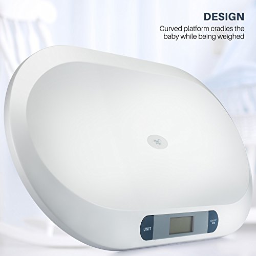 Smart Weigh Digitale Babywaage mit großem hintergrundbeleuchteten LCD-Display, 3 Wägemodi und Tara-Funktion, 20 kg/44 lb - 6