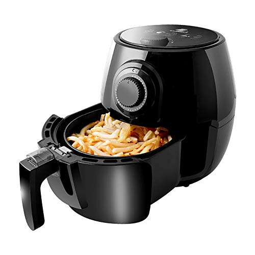 JPKX-M sans Huile Cuisine Saine Friteuse Electrique air Chaud Balter 2.6l, livret de Recette Gratuit, Noir