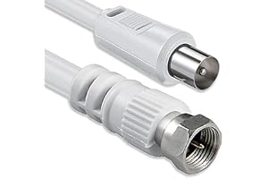 1aTTack koaxial/SAT anslutning kabel antennkabel F-kontakt till koaxialkontakt dubbel skärmad (Al folieskärmning fläta) 75 dB 2,5 m 2,5 meter
