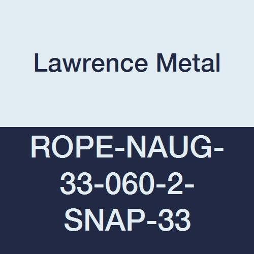 Lawrence metal ROPE-NAUG-33-060-2-SNAP-33 Rope Naugahyde Black 6' 0", 2 Black Snap Ends, 2.5" Height, 1.5" Wide, 72" Length