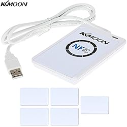 KKmoon ACR122U NFC RFID sans Contact Lecteur de Cartes à Puce,Smart Reader & Writer/USB SDK Carte à Puce pour Banque à Domicile et téléachat,Commerce électronique,Parking et péage,Billetterie
