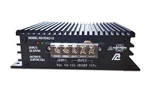 Astron N2412-12 Adaptador e inversor de Corriente Interior Negro - Fuente de alimentación (Interior, 22-32 V, 13.8 V, 12 A, 88%, 22 V)