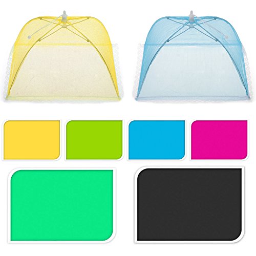 Abdeckhaube Speisehaube Haube Speiseschirm Insektenschutz Lebensmittel Fliegenhaube Faltbar (3er-Sparset, Weiß)