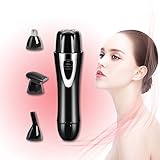 Painless Facial Hair Removal with Built-in Charge Cable,Nose&Eyebrow Trimmer