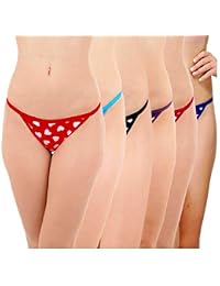 Fashion Comfortz Women Girls Ladies Undergarments Innerwear Hipster Multicolor Panties combo Thong G-string Bikini Brief 100% Cotton Elastic Pieces Brazilian Cheekies Cheekini Honeymoon Panty Girls Women
