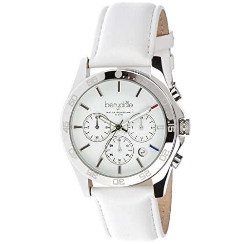 Berydale Damen-Armbanduhr mit Lederarmband,  Chronograph mit Quarzwerk, BD700-1