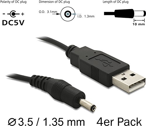 4 Stück Original! DELOCK Kabel USB Power auf 3,5mm Hohlstecker | Originale DeLock Qualität - 2