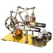 Produktbild ZUJI Stirlingmotor Bausatz Doppelzylinder Birne Externe Verbrennung Motor Stirling Engine Dampfmaschine Modell Kit Lehrreich Physik Spielzeug für Kinder und Erwachsene