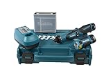Makita Akku-Knickschrauber 7,2 V im Transportkoffer inklusive 2 Akkus, Ladegerät und Akku-Lampe, DF010DSLE