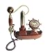 Produktbild Festnetztelefone Europäische Pastorale Stil Wählscheibe Retro Massivholz Old Rudder Design Klassische Metallglocke mit Freisprechfunktion, Wahlwiederholung, Anruferidentifizierung, für Heim und Dekor