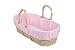 Clair de Lune Fleece Liner/Dressing for Moses/Wicker Basket (Pink)
