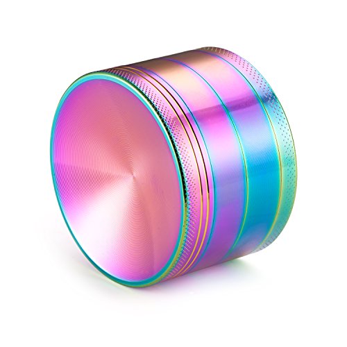 Tabak Kraut konkave Oberflächenschleifmaschine Mühle 4 Teile Zinklegierung Blütenstaub Gewürzschleifer Kompakte Zähne mit Sichter Magnetische Spitze (Durchmesser 63mm) - 2