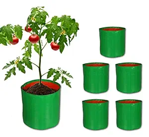 Nabaat Terrace Gardening Grow Bag for Vegetable Fruits Plants (15 x15 )  Pack of 5