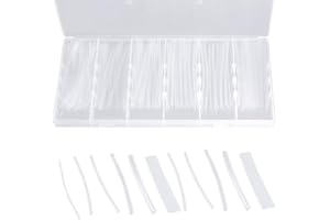 Bestgle 150Pcs Clear Heat Shrink Tubing Kit, 2:1 Shrinking Waterproof Insulation Wire Cable Sleeving Wrap Connection Kit for Wire Repairing
