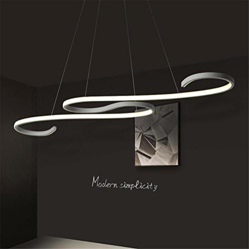 LED Chandelier Modern Contemporary Simplicity White Curve Aluminum Pendant Ceiling Lights With Silicone Lampshade For Living Room, Bedroom, Cafe, Restaurant