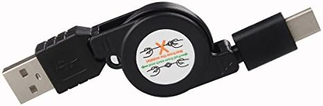 Boweike Universal USB C to USB 3.0 Retractable Cable (C to A) for Galaxy Note 7 the new MacBook ChromeBook Pixel Nexus 5X 6P Nokia N1 Tablet OnePlus 2 and More USB Type C Devices (Black)