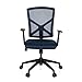 Produktbild Bürostuhl Drehstuhl STARTEC GY100 Rücken-Lehne aus Netz-Stoff, Blau, ergonomischer Schreibtisch-Stuhl mit festen Armlehnen, Sessel für das Büro, Drehstuhl für das Home-Office, Wipp-Mechanik