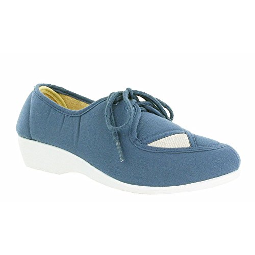 Preisvergleich Produktbild Mirak Nelly Schnür Leinen Schuhe / Damen Schuhe (35) (Blau)