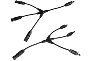 Sumnacon 1x paire de connecteur (1 à 3 branches) de panneau solaire, durable et économisé pour famille (1à 3)