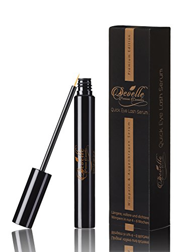 Wimpernserum 7 ml Develle Quick Eye Lash I Augenbrauenserum & Wimpernverlängerungs-Serum I schnelles Wimpernwachstum für längere & dichtere Wimpern I Wimpern-Booster I Wimpernwachstumsserum I Eyelash Activating Serum