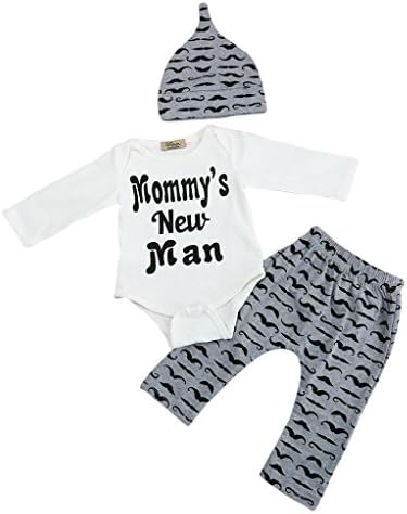 SEWORLD Newborn Infant Baby Girl Boy Cloud Print T Shirt Tops+Pants Outfits Clothes Set (3-6 Months, Black)