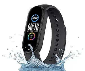 SHOPTOSHOP Smart Band Fitness Tracker Watch with Heart Rate, Activity Tracker Water Resistant Body Functions Like Steps Counter, Calorie Counter, Heart Rate Monitor LED Touchscreen (Black)